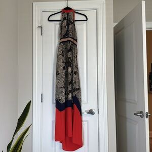 Elegant Paisley Halter Dress